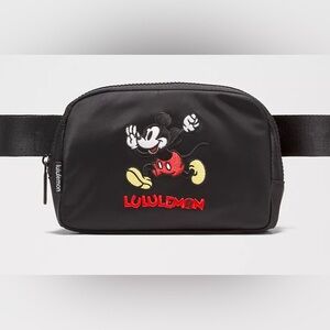 lululemon athletica Black Mickey Mouse Belt Bag